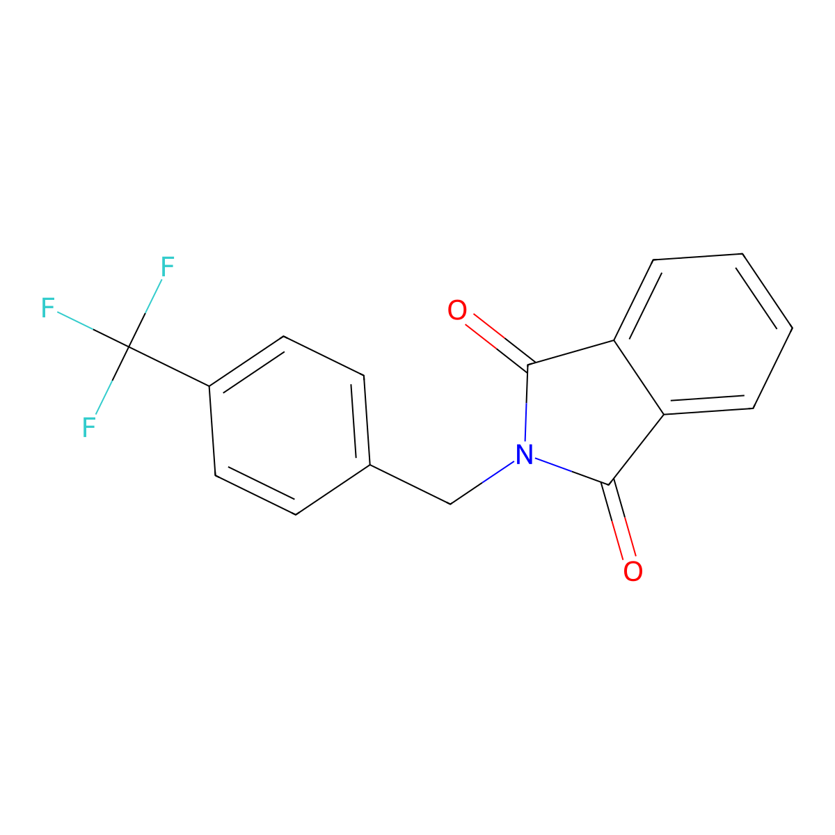 2-(4-(Trifluoromethyl)benzyl)isoindoline-1,3-dione molecular structure, CAS 335390-02-8