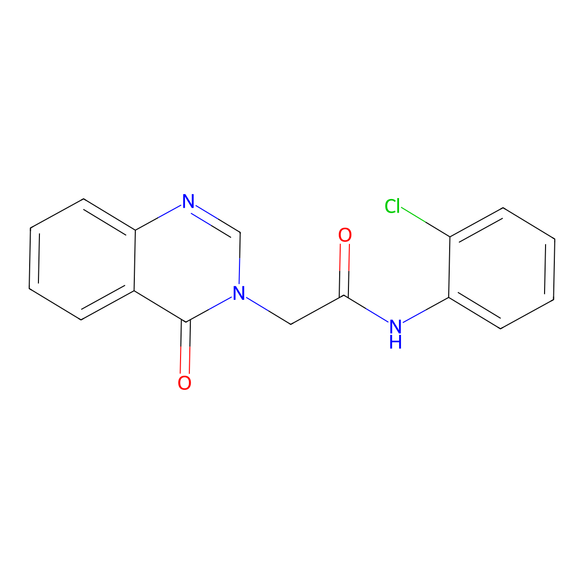 N-(2-chlorophenyl)-2-(4-oxoquinazolin-3-yl)acetamide molecular structure, CAS 335390-37-9