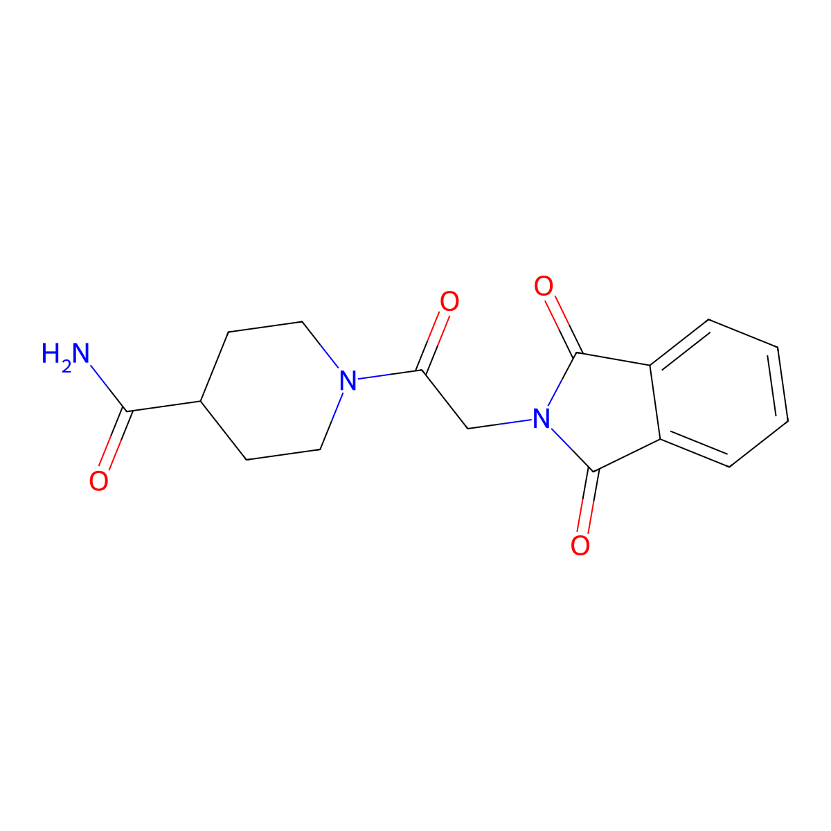 1-[2-(1,3-Dioxoisoindol-2-yl)acetyl]piperidine-4-carboxamide molecular structure, CAS 335390-48-2