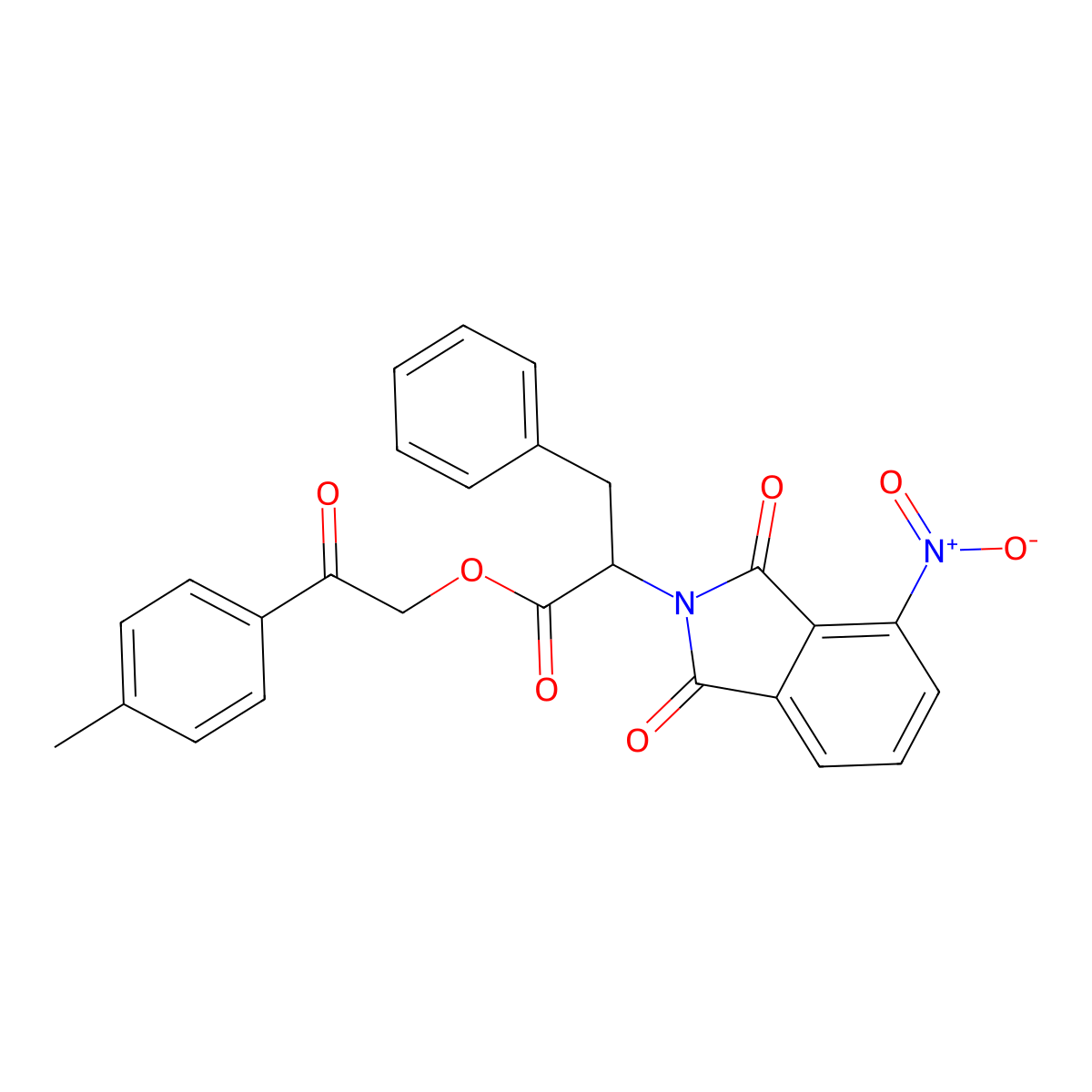 [2-(4-Methylphenyl)-2-oxoethyl] 2-(4-nitro-1,3-dioxoisoindol-2-yl)-3-phenylpropanoate molecular structure, CAS 335390-83-5