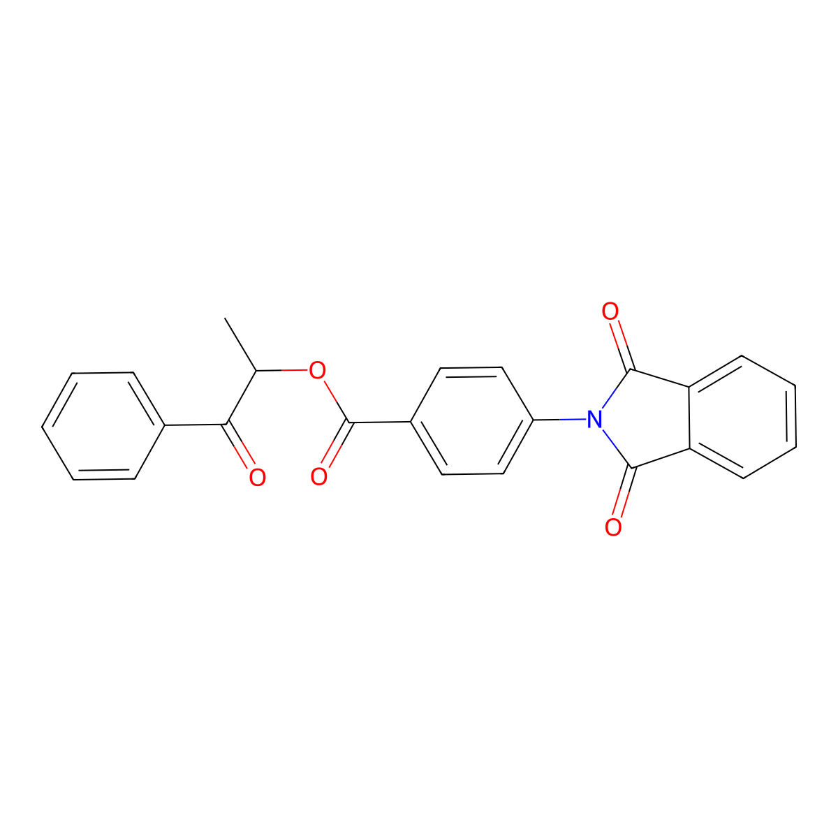 (1-Oxo-1-phenylpropan-2-yl) 4-(1,3-dioxoisoindol-2-yl)benzoate molecular structure, CAS 335390-88-0