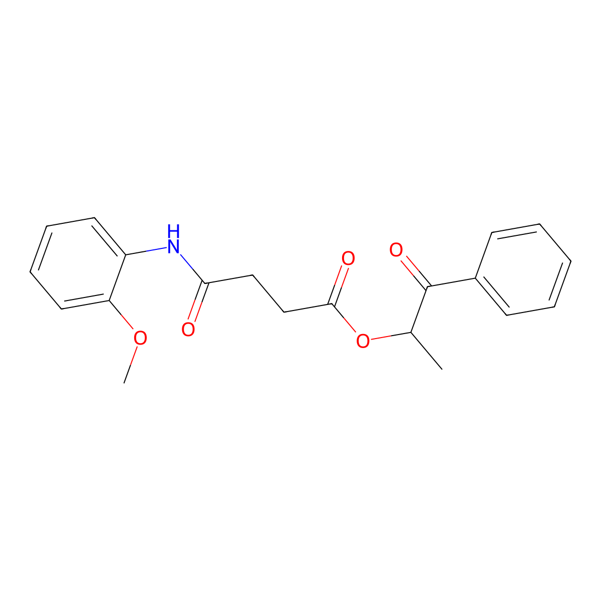 1-Oxo-1-phenylpropan-2-yl 4-((2-methoxyphenyl)amino)-4-oxobutanoate molecular structure, CAS 335391-13-4