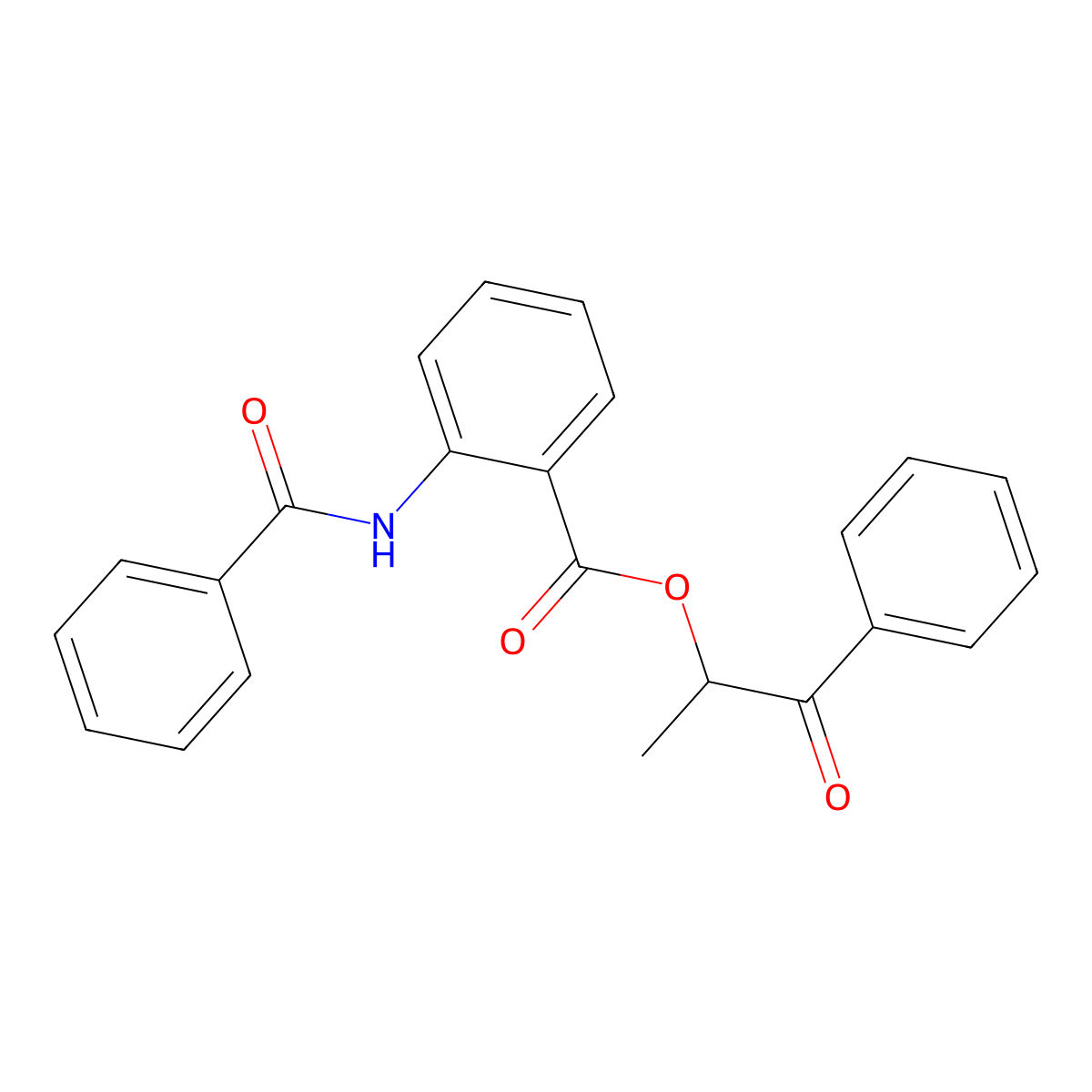 (1-Oxo-1-phenylpropan-2-yl) 2-benzamidobenzoate molecular structure, CAS 335391-21-4