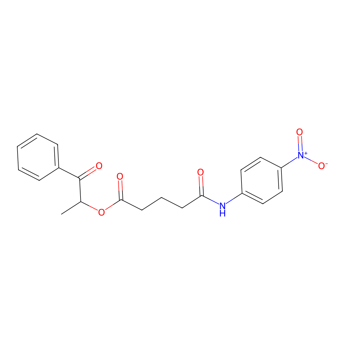 1-Methyl-2-oxo-2-phenylethyl 5-{4-nitroanilino}-5-oxopentanoate molecular structure, CAS 335391-35-0