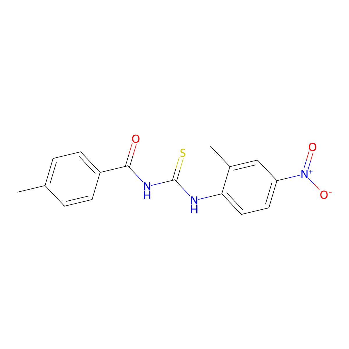 4-methyl-N-[(2-methyl-4-nitrophenyl)carbamothioyl]benzamide molecular structure, CAS 335393-23-2