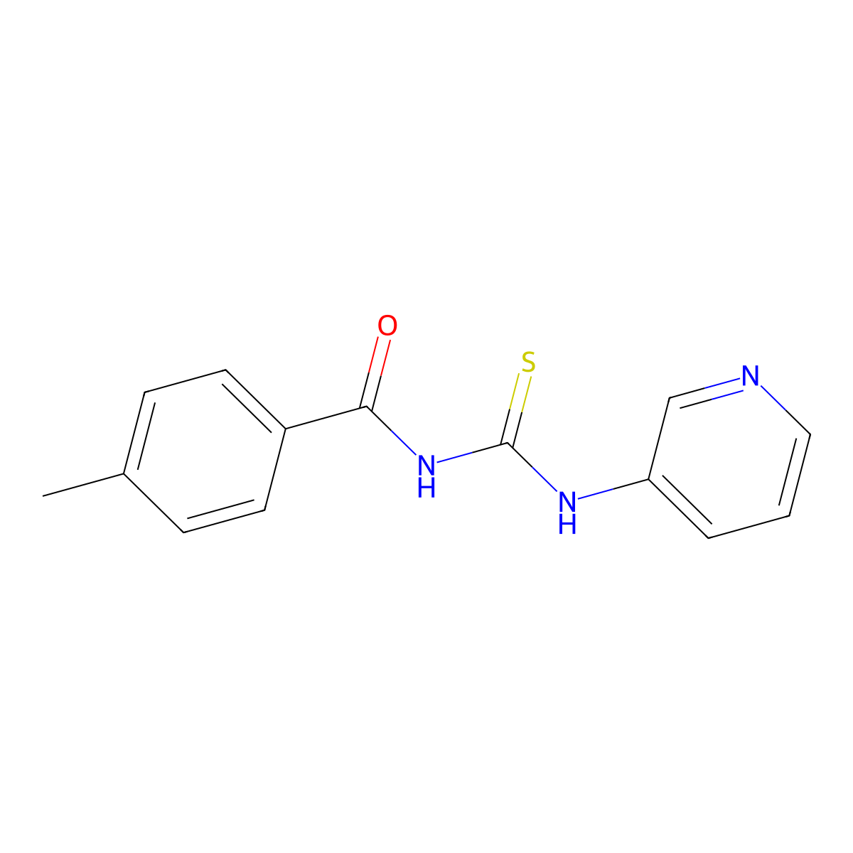 4-methyl-N-(pyridin-3-ylcarbamothioyl)benzamide molecular structure, CAS 335393-30-1