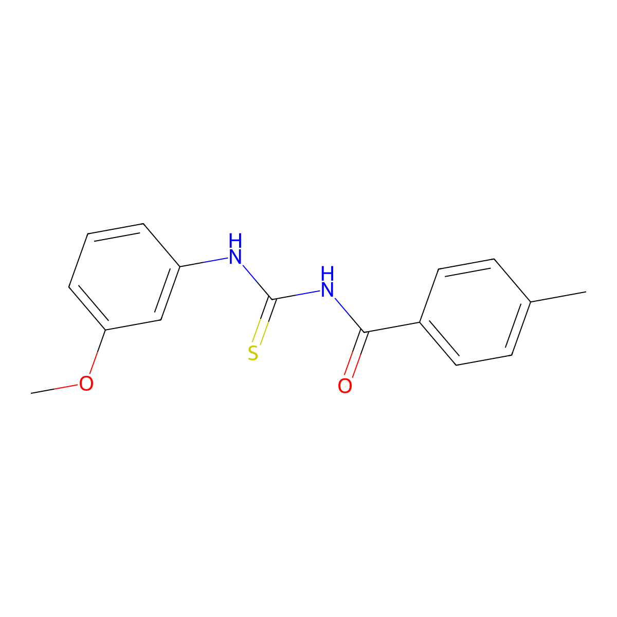 N-[(3-methoxyphenyl)carbamothioyl]-4-methylbenzamide molecular structure, CAS 335393-48-1