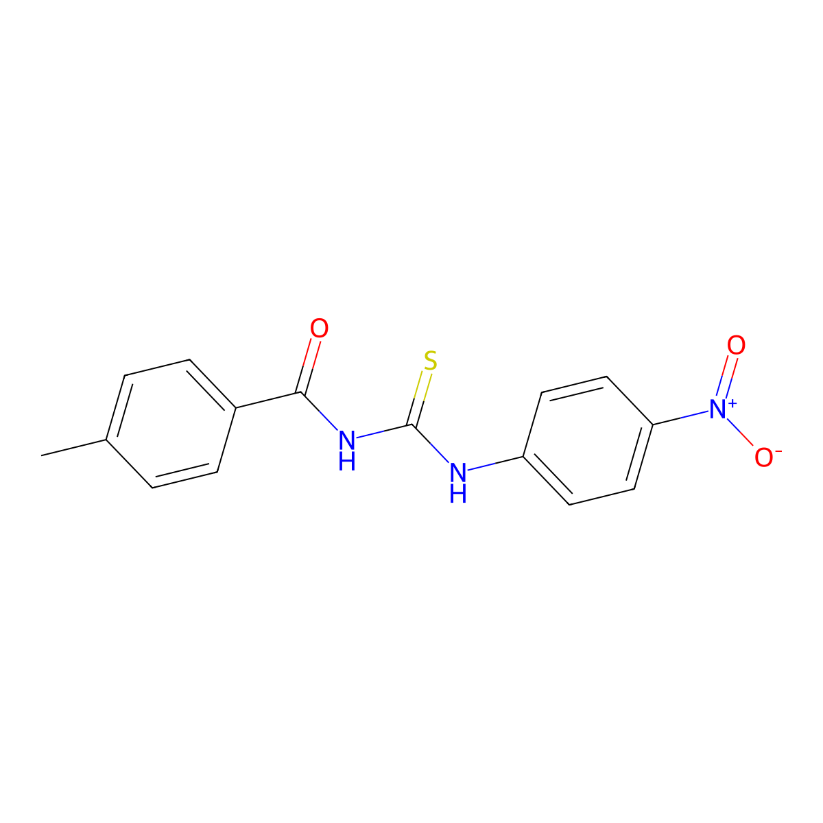 4-methyl-N-[(4-nitrophenyl)carbamothioyl]benzamide molecular structure, CAS 335393-50-5