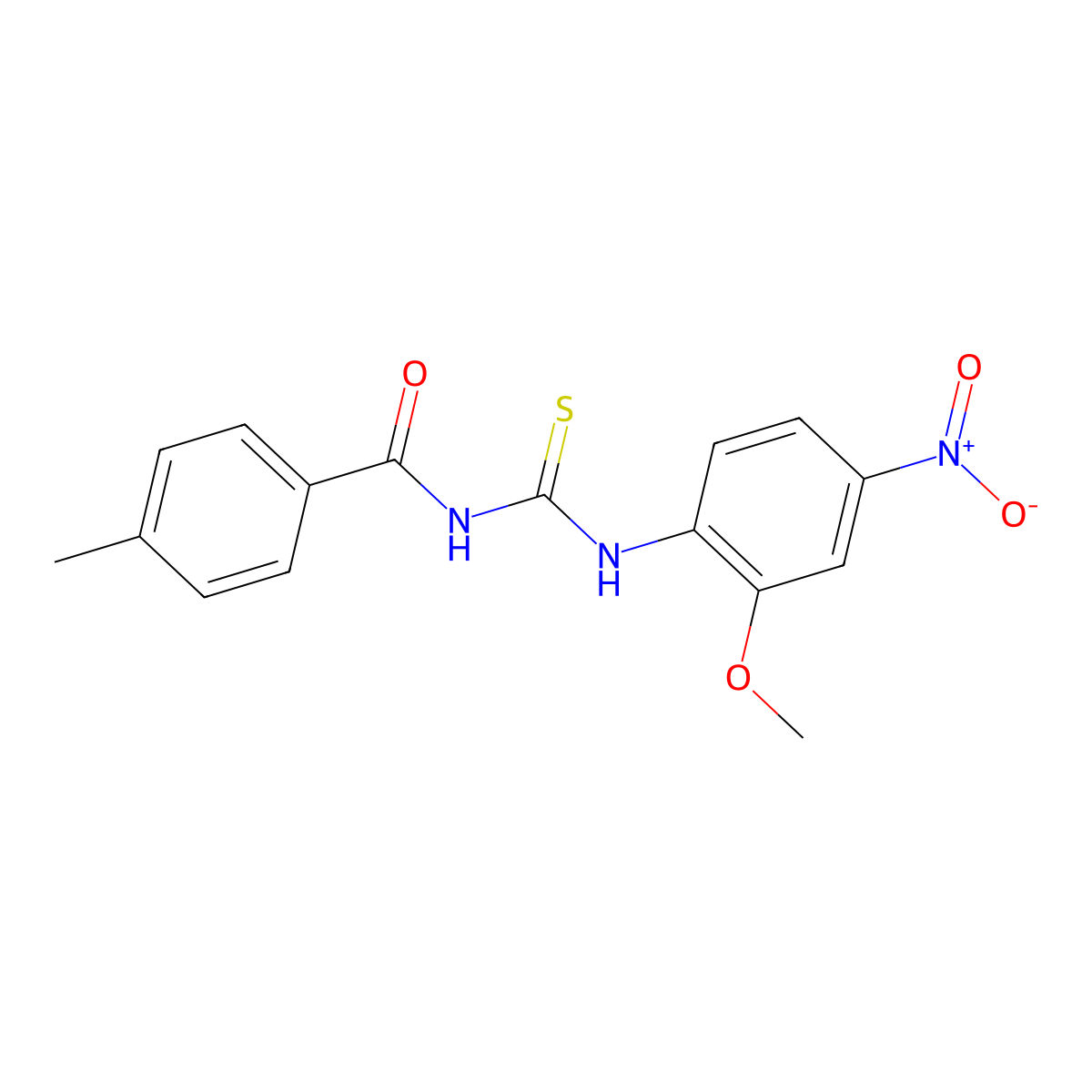 1-(2-Methoxy-4-nitrophenyl)-3-(4-methylbenzoyl)thiourea molecular structure, CAS 335393-52-7