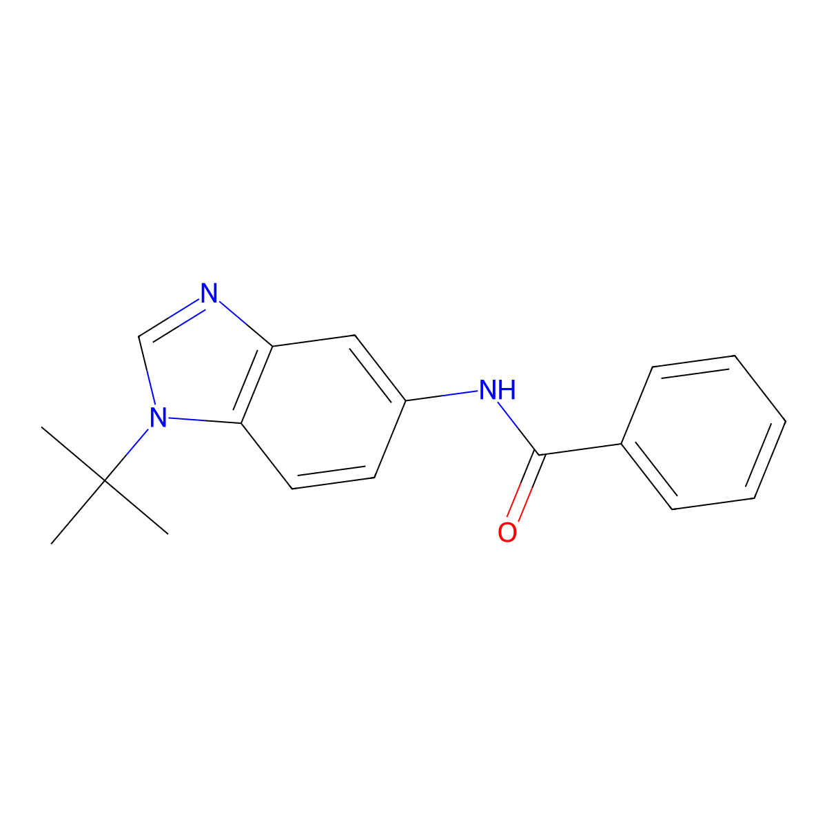 N-(1-tert-butylbenzimidazol-5-yl)benzamide molecular structure, CAS 335397-23-4
