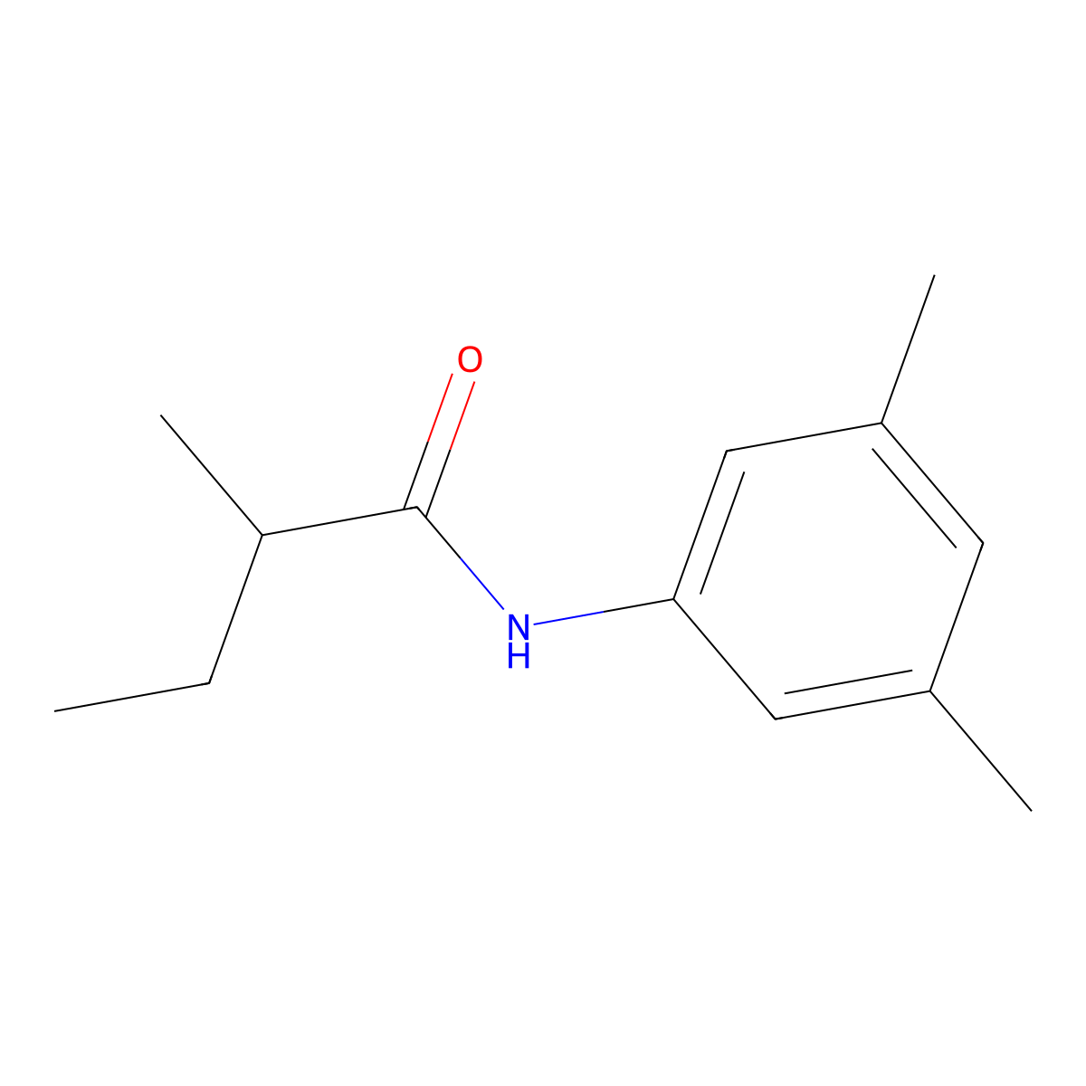 N-(3,5-dimethylphenyl)-2-methylbutanamide molecular structure, CAS 335397-31-4