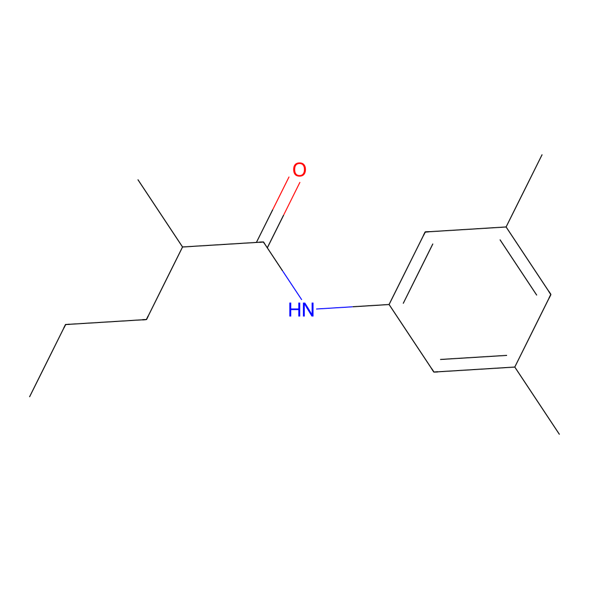 N-(3,5-dimethylphenyl)-2-methylpentanamide molecular structure, CAS 335397-32-5