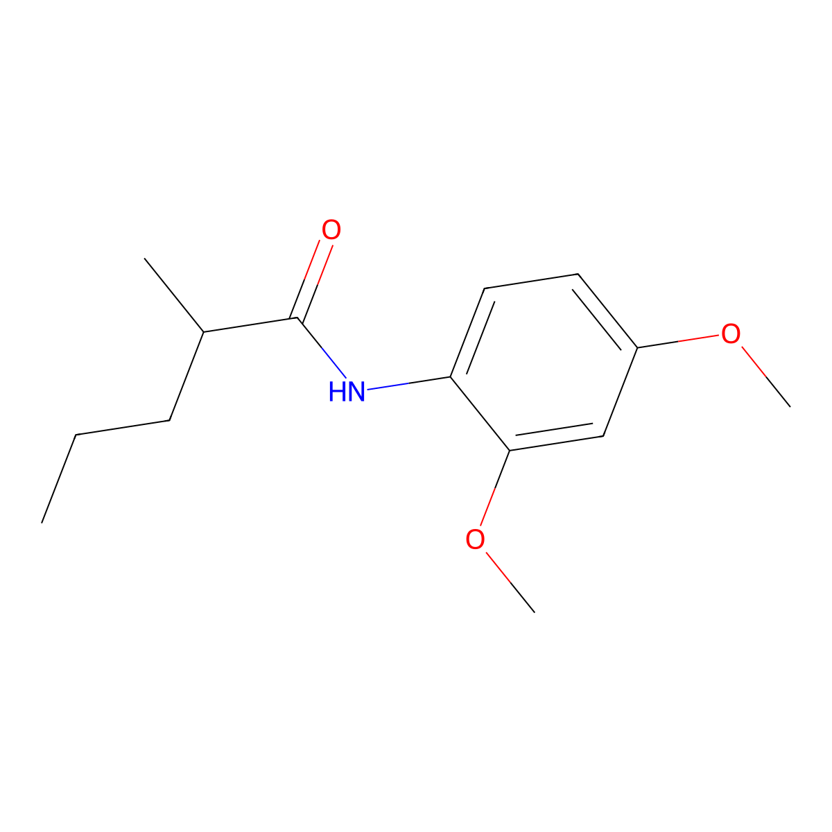 N-(2,4-dimethoxyphenyl)-2-methylpentanamide molecular structure, CAS 335397-34-7