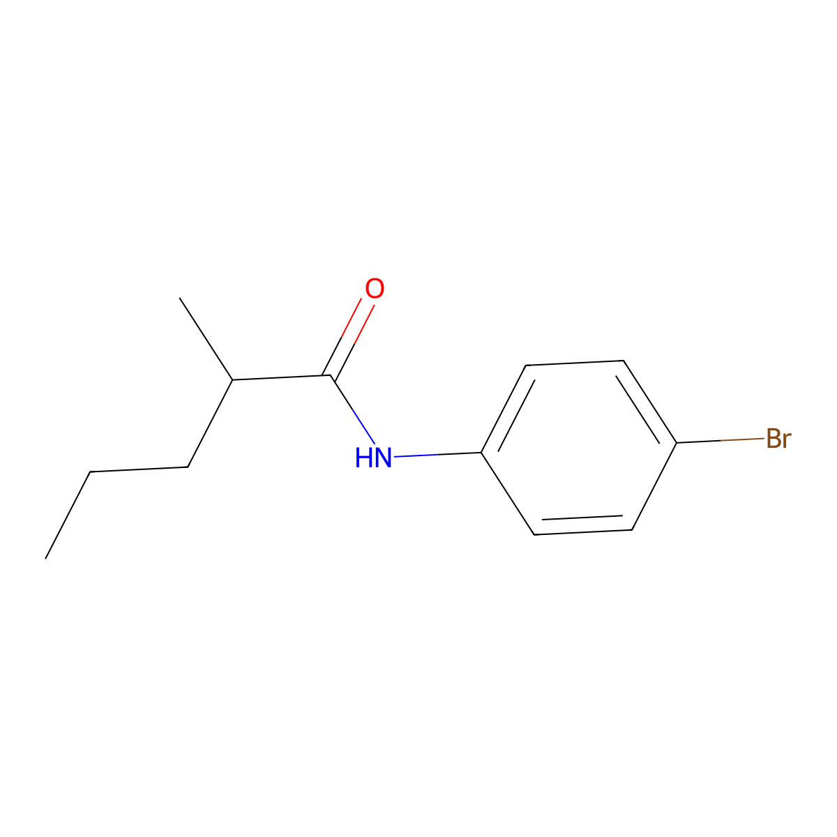 N-(4-bromophenyl)-2-methylpentanamide molecular structure, CAS 335397-42-7