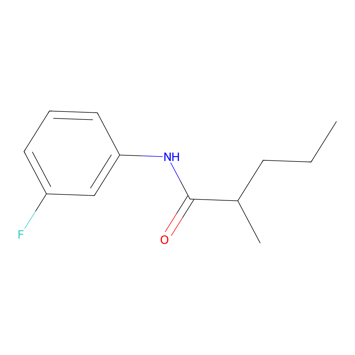 N-(3-fluorophenyl)-2-methylpentanamide molecular structure, CAS 335397-62-1