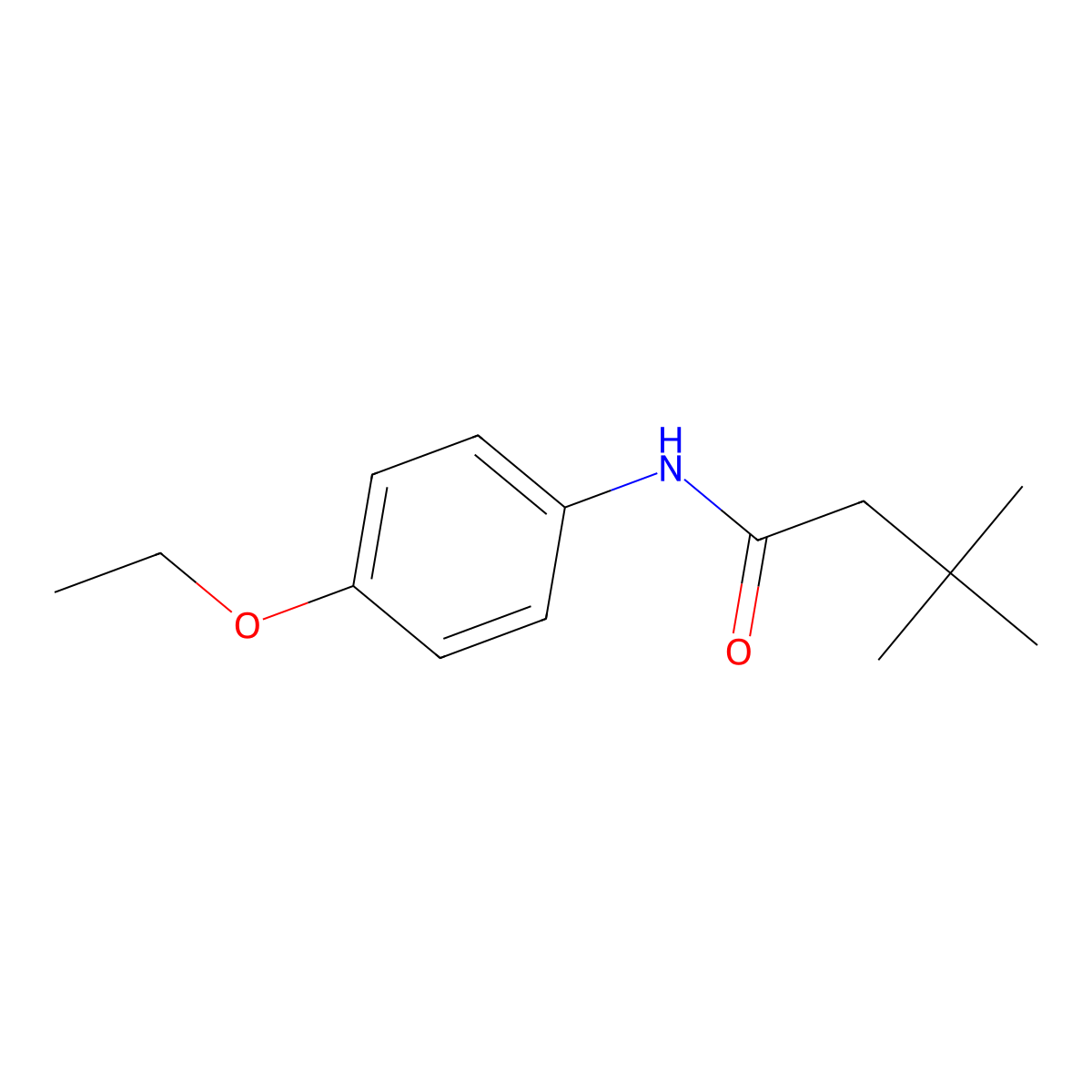 N-(4-ethoxyphenyl)-3,3-dimethylbutanamide molecular structure, CAS 335397-70-1