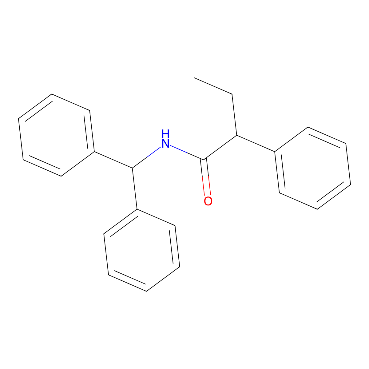 N-benzhydryl-2-phenylbutanamide molecular structure, CAS 335397-98-3