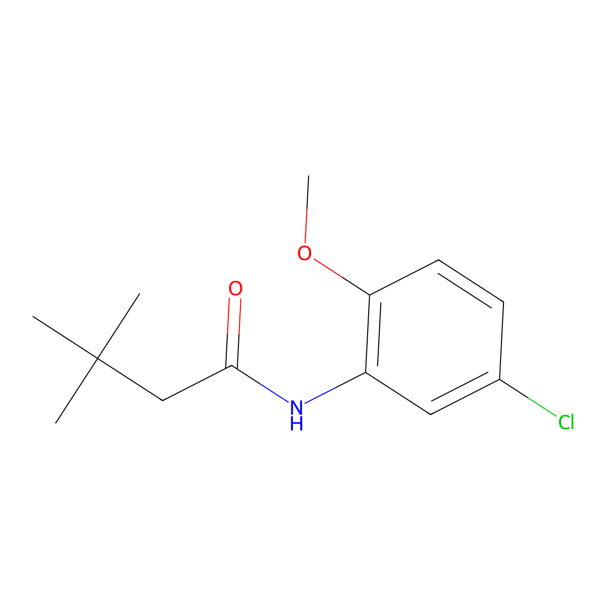 N-(5-chloro-2-methoxyphenyl)-3,3-dimethylbutanamide molecular structure, CAS 335398-02-2
