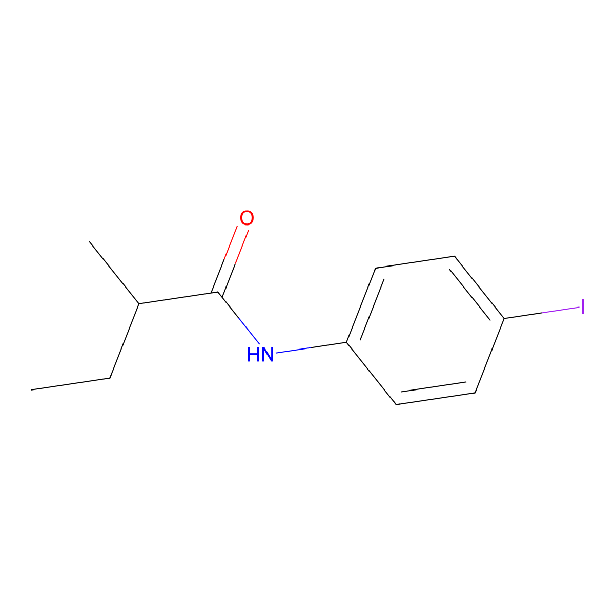 N-(4-Iodophenyl)-2-methylbutanamide molecular structure, CAS 335398-08-8