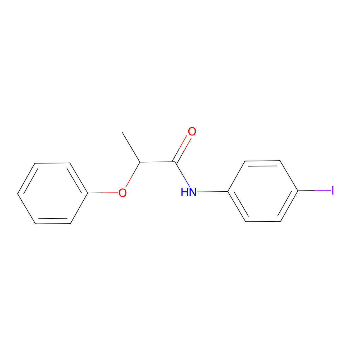 N-(4-Iodophenyl)-2-phenoxypropanamide molecular structure, CAS 335398-10-2