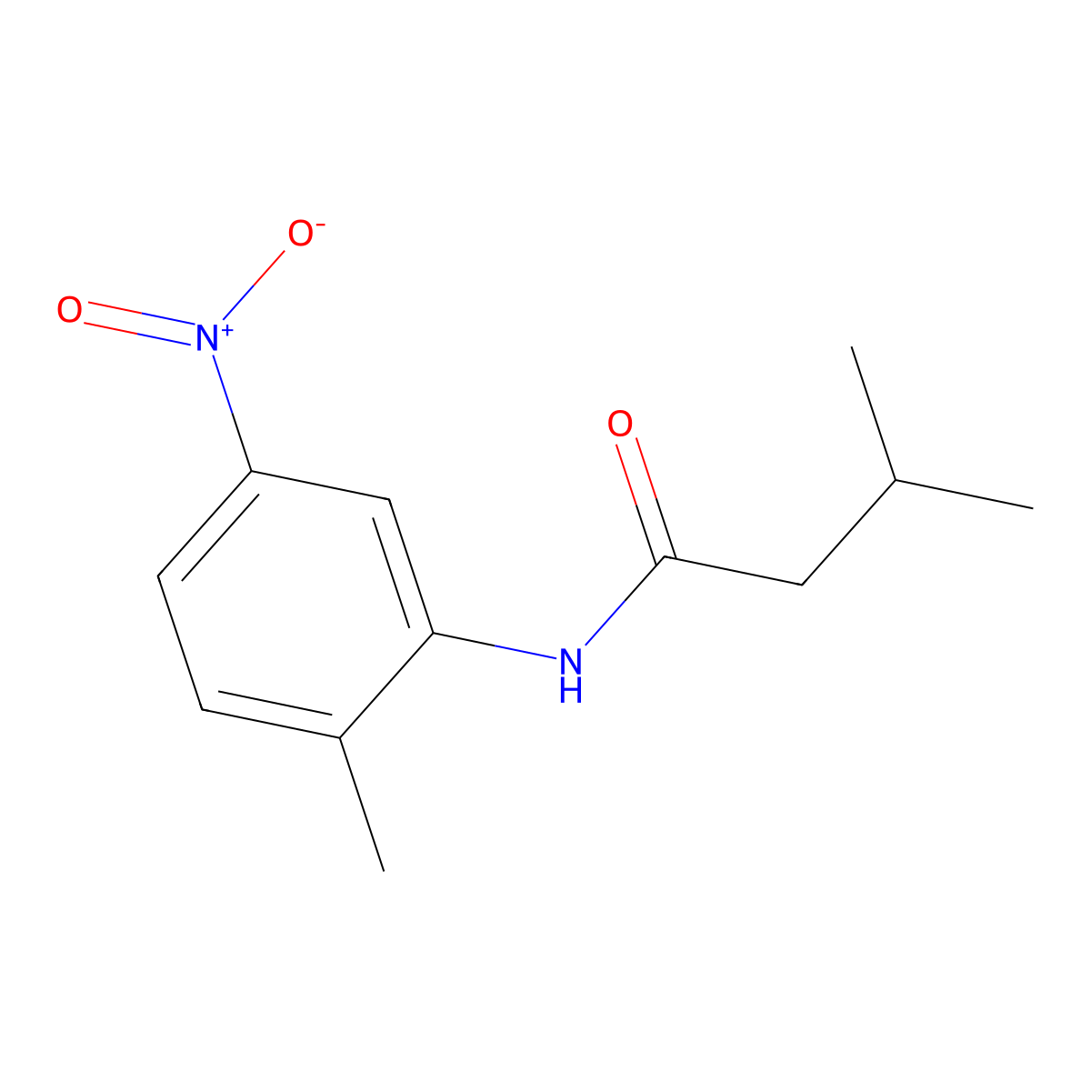 3-methyl-N-(2-methyl-5-nitrophenyl)butanamide molecular structure, CAS 335398-16-8