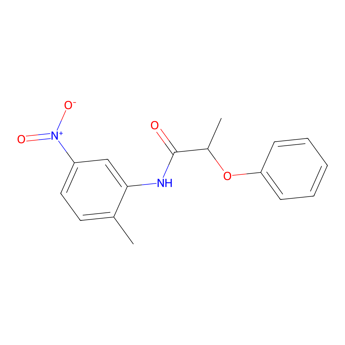 N-(2-methyl-5-nitrophenyl)-2-phenoxypropanamide molecular structure, CAS 335398-20-4