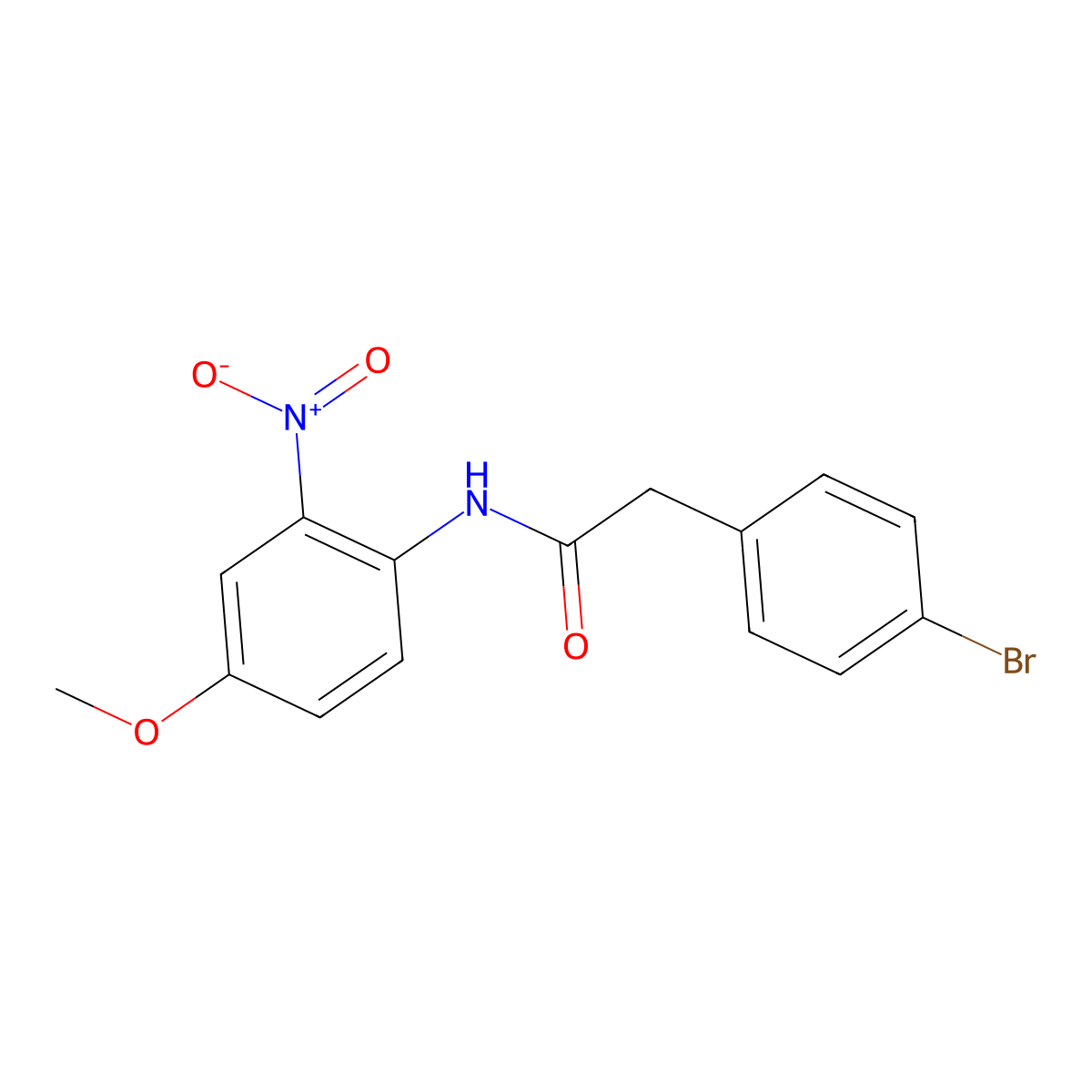 2-(4-bromophenyl)-N-(4-methoxy-2-nitrophenyl)acetamide molecular structure, CAS 335398-36-2
