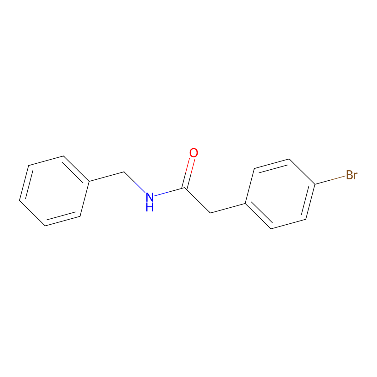 N-Benzyl-2-(4-bromo-phenyl)-acetamide molecular structure, CAS 335398-50-0