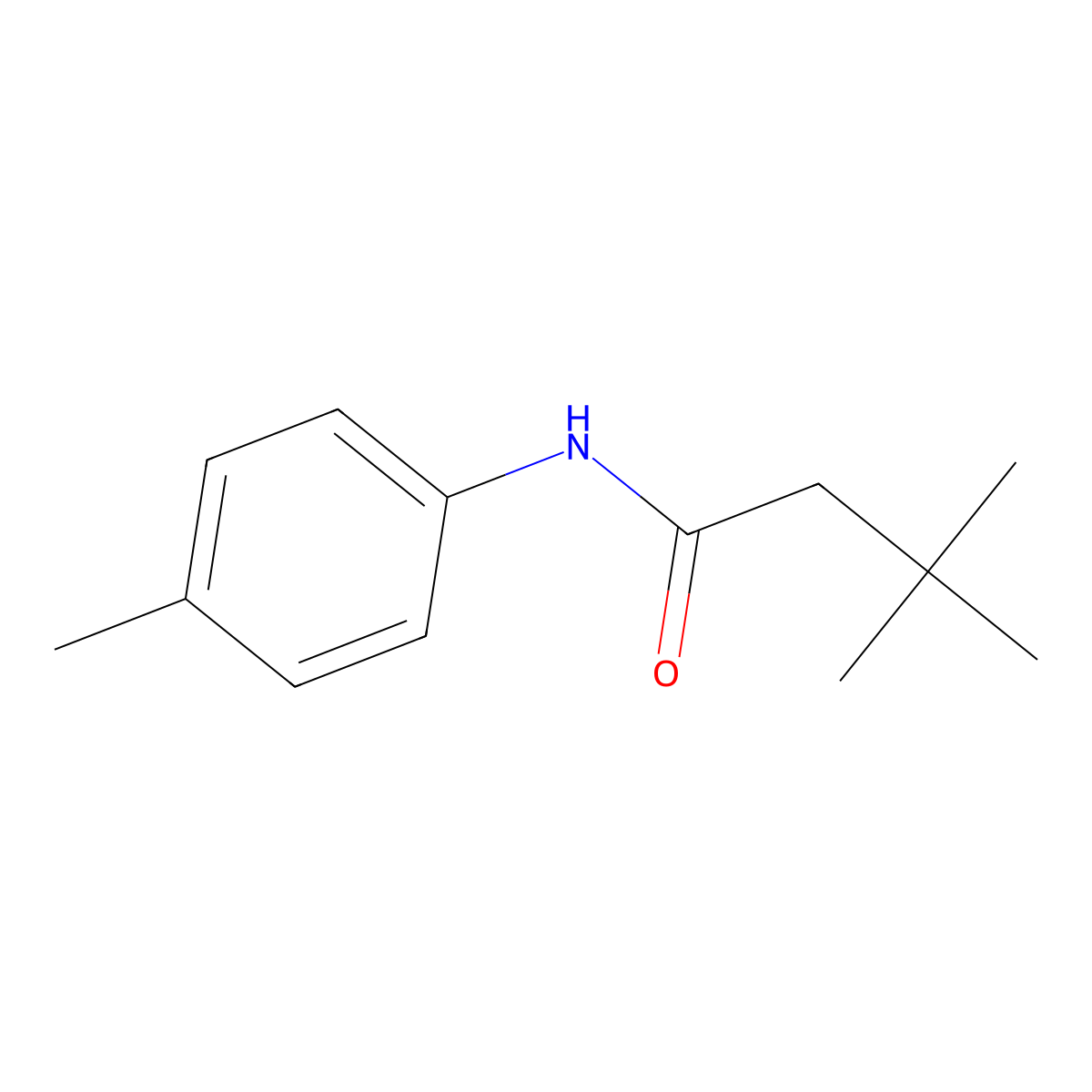3,3-dimethyl-N-(4-methylphenyl)butanamide molecular structure, CAS 335398-52-2