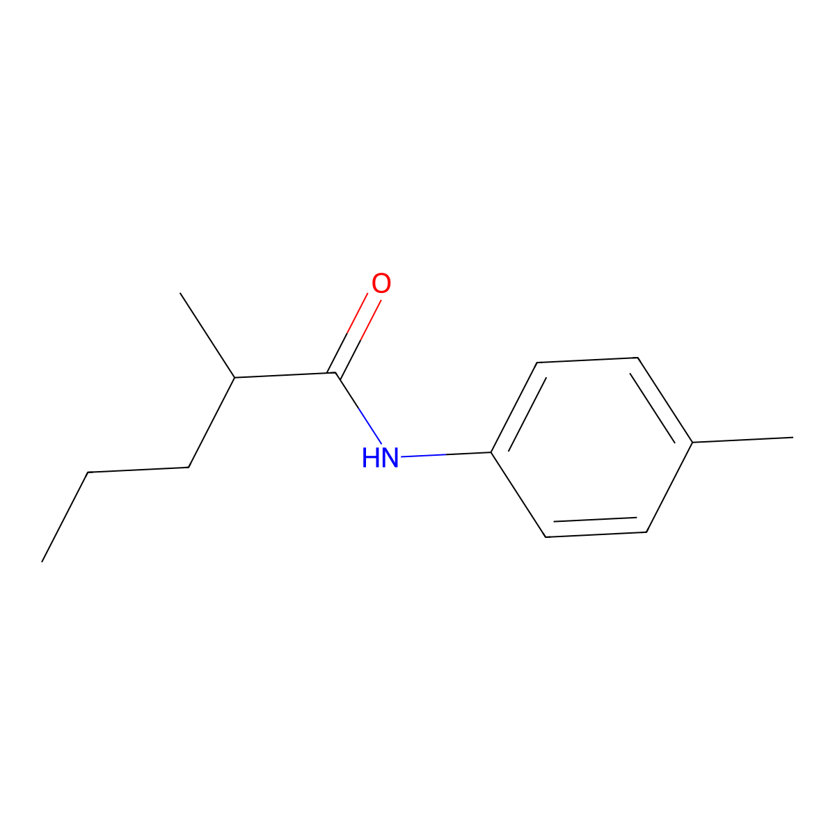 2-methyl-N-(4-methylphenyl)pentanamide molecular structure, CAS 335398-54-4