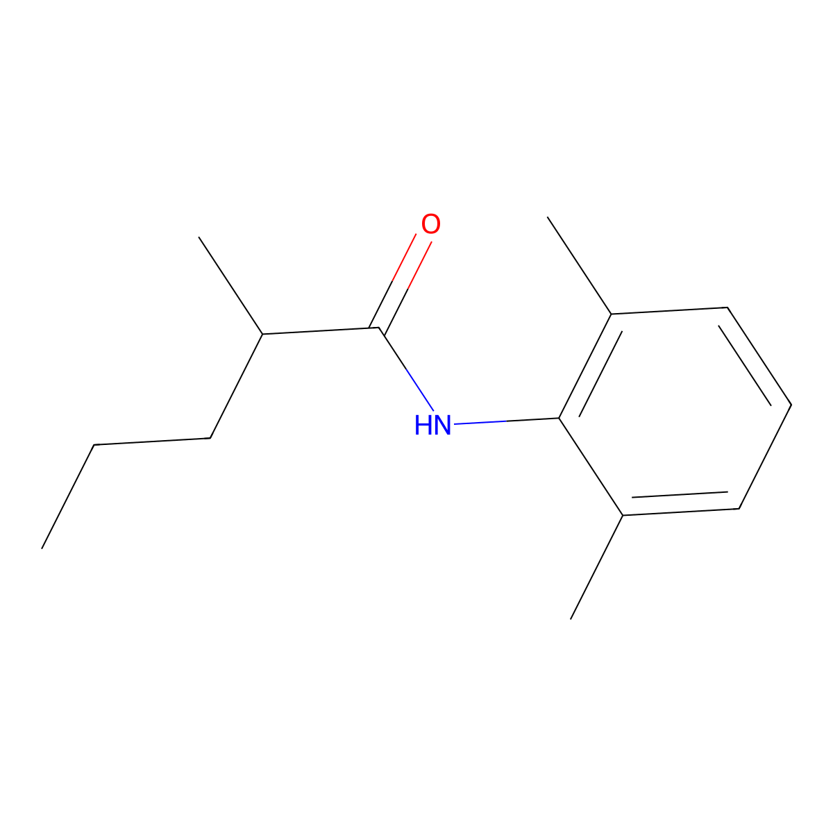 N-(2,6-dimethylphenyl)-2-methylpentanamide molecular structure, CAS 335398-68-0
