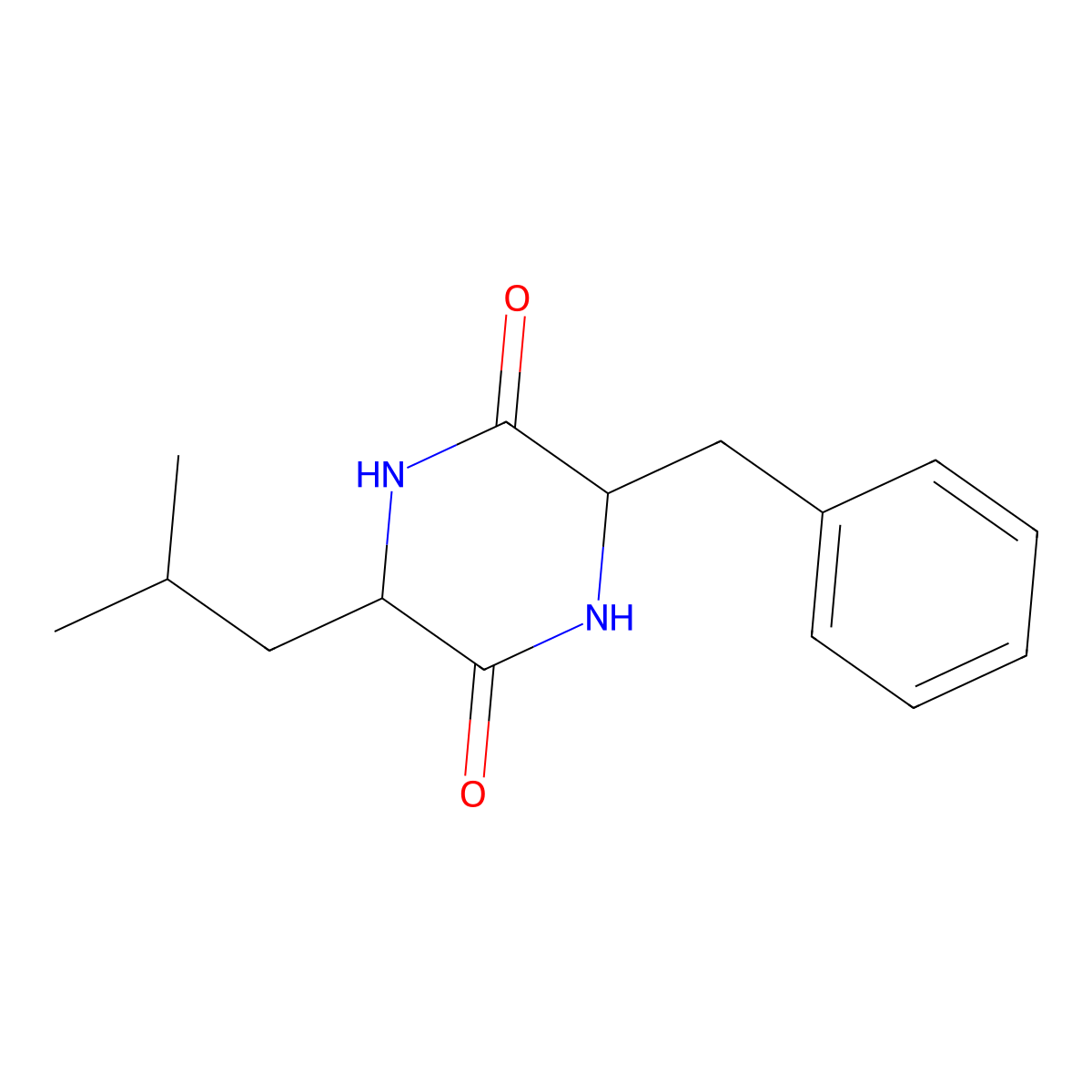 Cyclo(Phe-Leu) molecular structure, CAS 3354-31-2