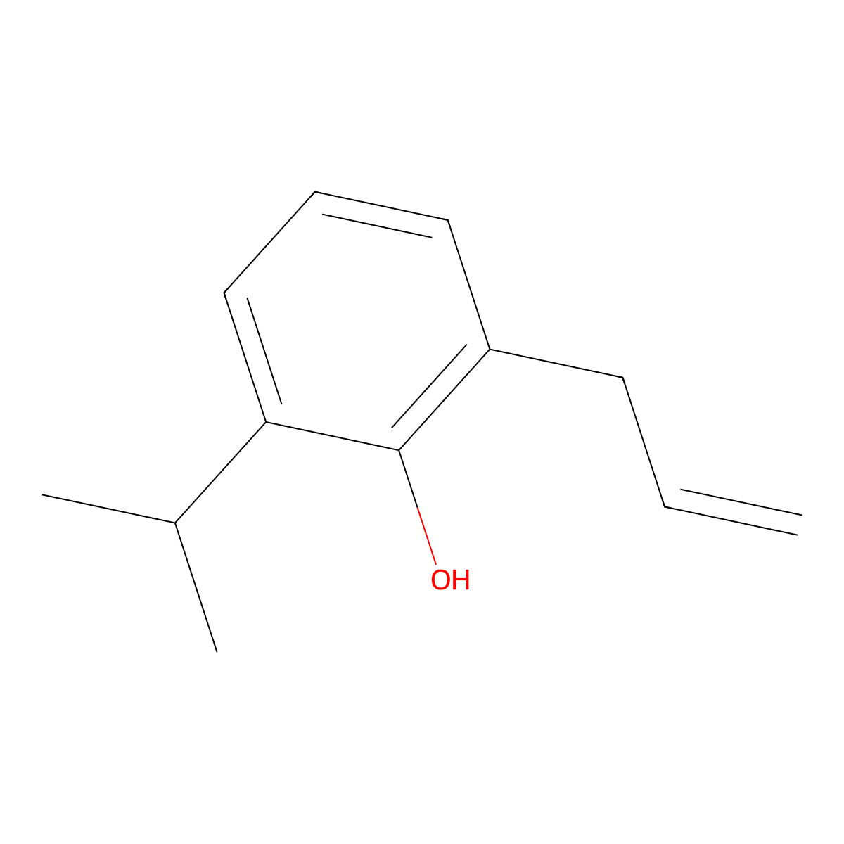 2-Allyl-6-isopropylphenol molecular structure, CAS 3354-56-1