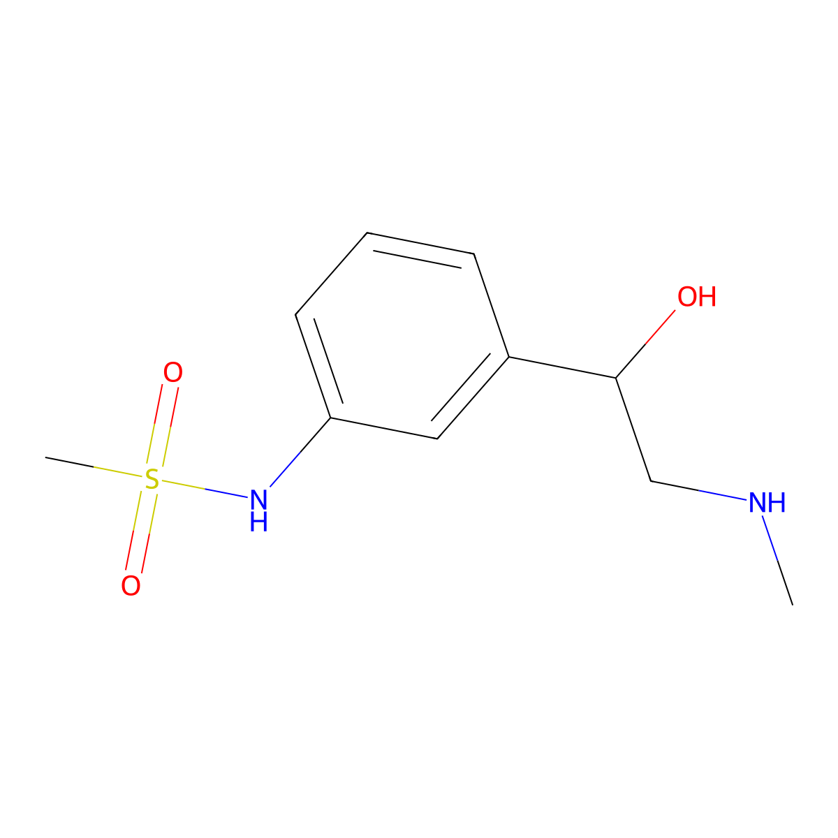 Amidephrine molecular structure, CAS 3354-67-4