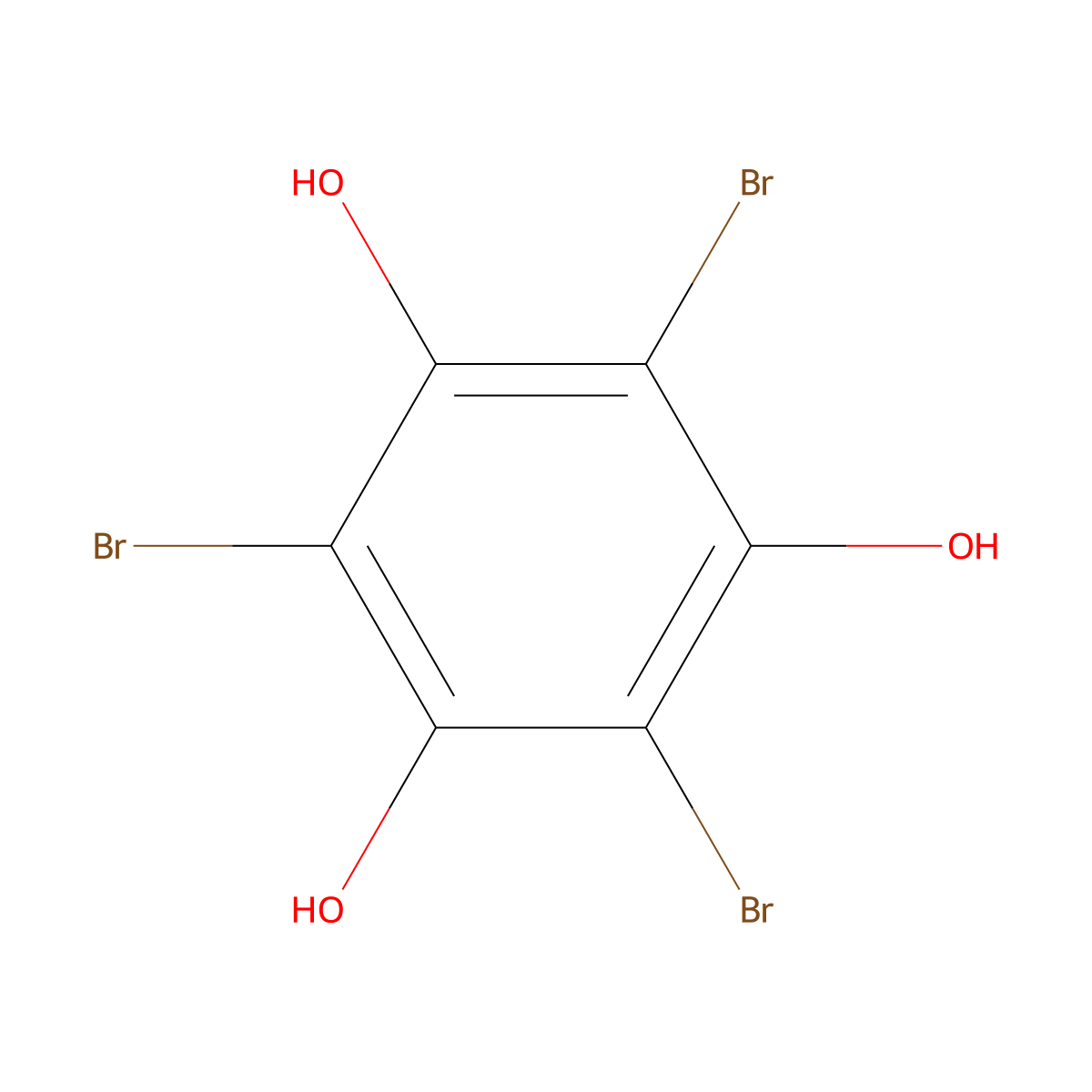 1,3,5-Benzenetriol, 2,4,6-tribromo- molecular structure, CAS 3354-82-3