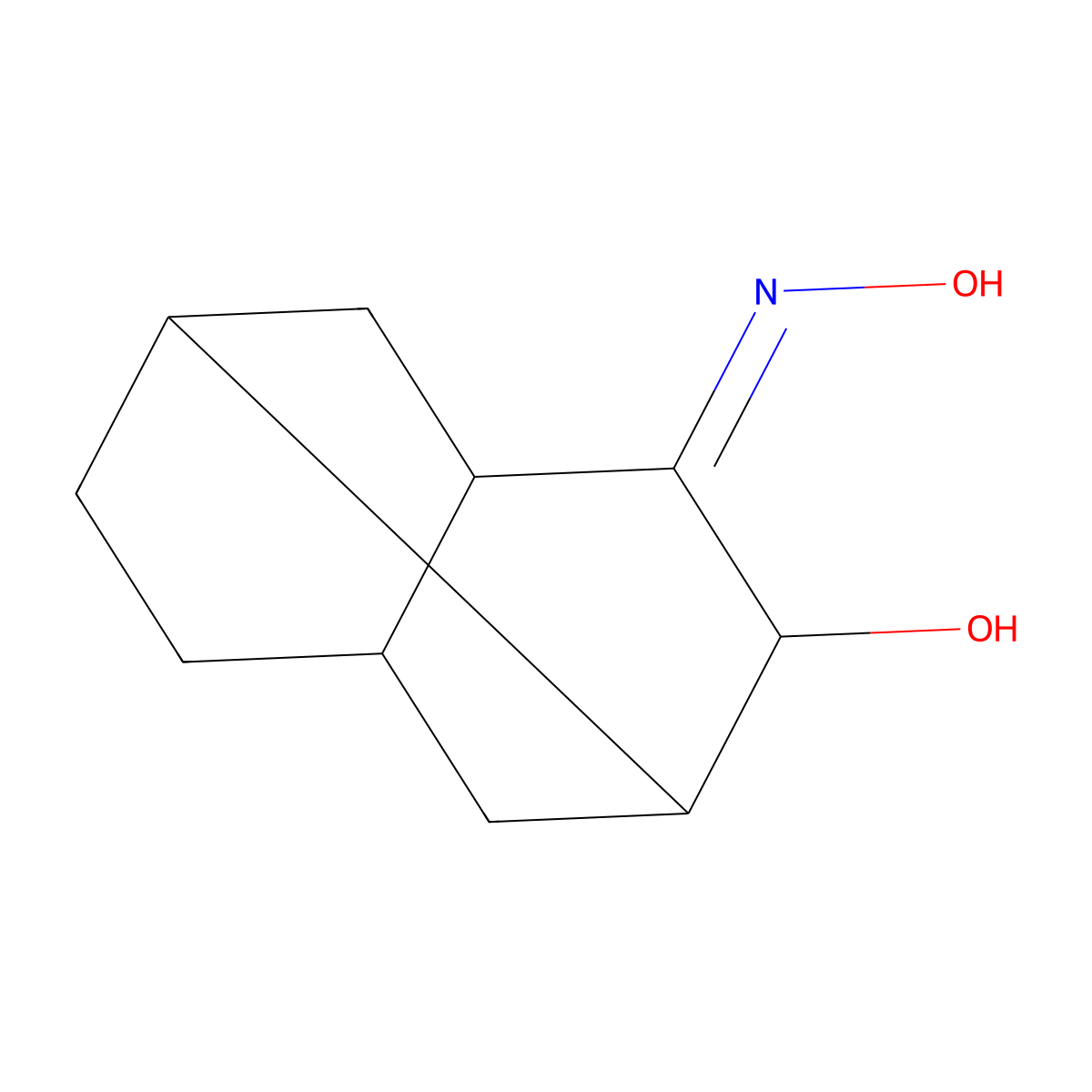 5-(Hydroxyimino)tricyclo[4.4.0.0~3,8~]decan-4-ol molecular structure, CAS 33540-03-3