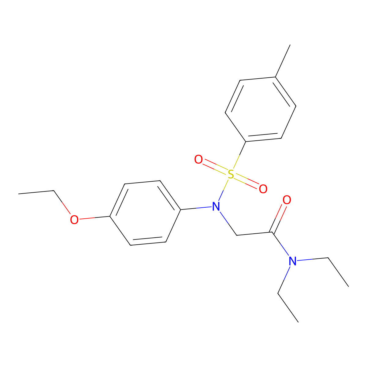 2-(4-ethoxy-N-(4-methylphenyl)sulfonylanilino)-N,N-diethylacetamide molecular structure, CAS 335414-54-5