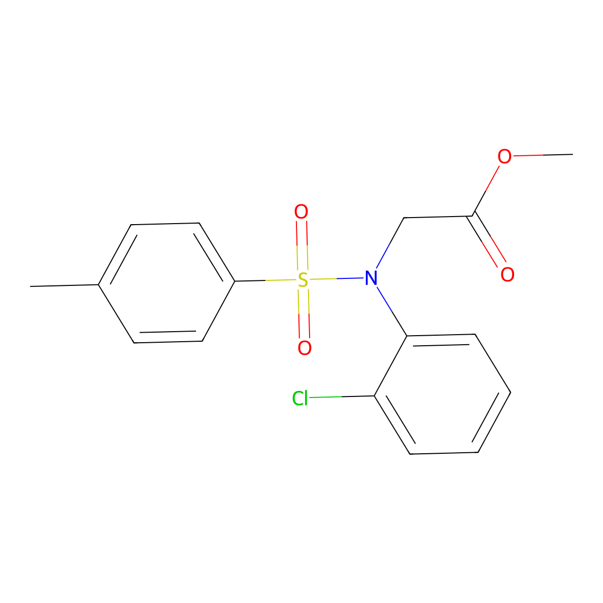 Methyl N-(2-chlorophenyl)-N-[(4-methylphenyl)sulfonyl]glycinate molecular structure, CAS 335414-58-9