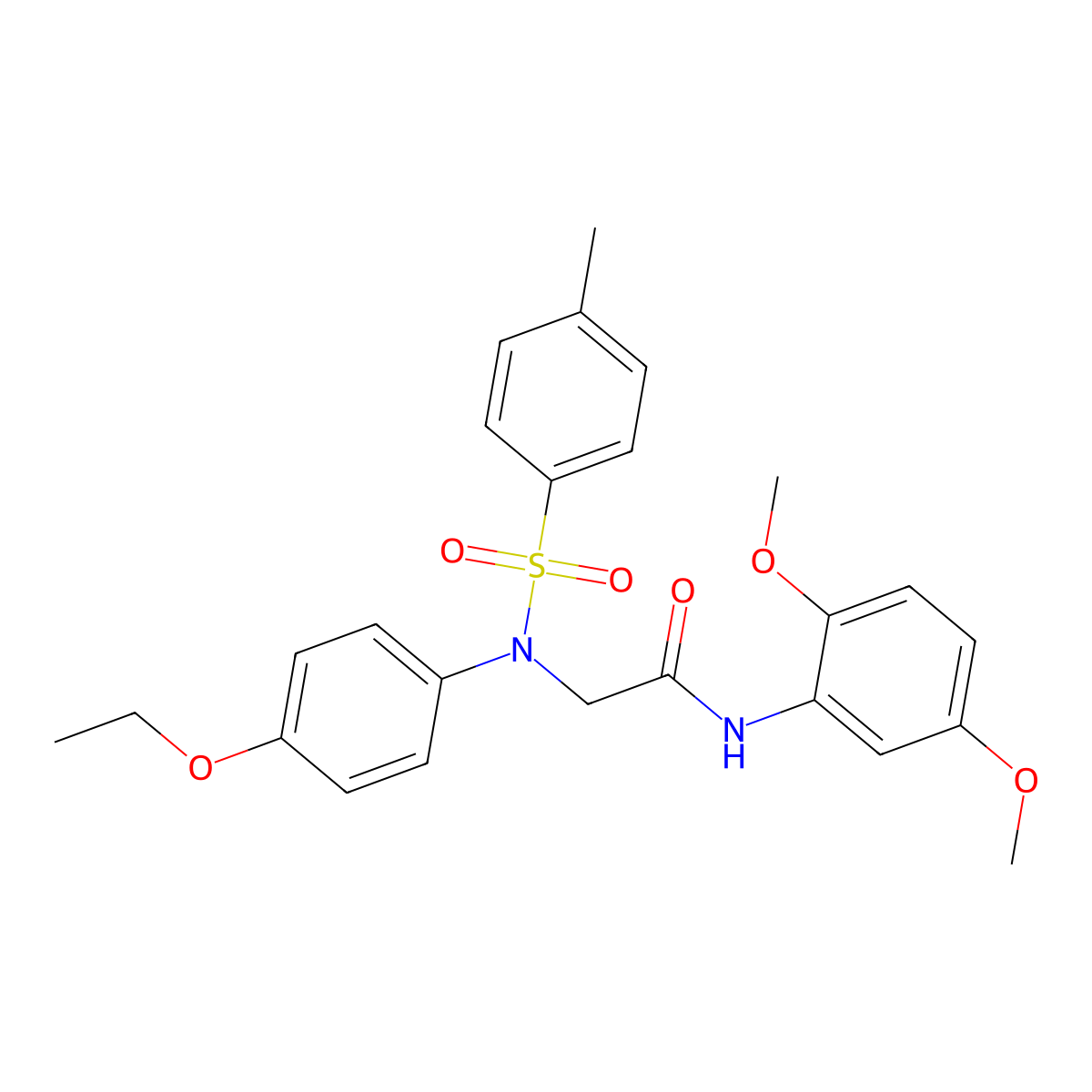N-(2,5-dimethoxyphenyl)-2-{4-ethoxy[(4-methylphenyl)sulfonyl]anilino}acetamide molecular structure, CAS 335414-71-6