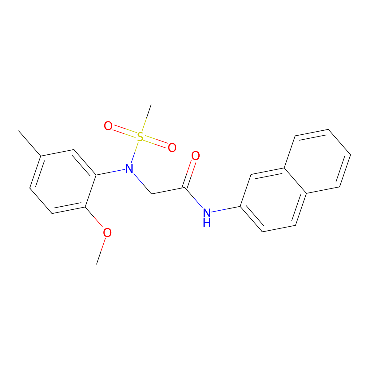 2-(2-methoxy-5-methyl-N-methylsulfonylanilino)-N-naphthalen-2-ylacetamide molecular structure, CAS 335415-10-6