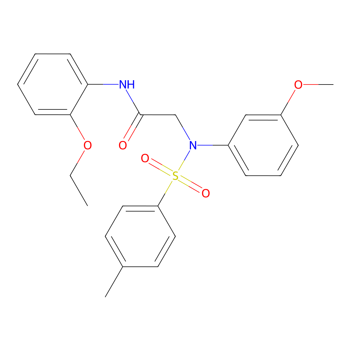 N-(2-ethoxyphenyl)-2-(3-methoxy-N-(4-methylphenyl)sulfonylanilino)acetamide molecular structure, CAS 335415-18-4