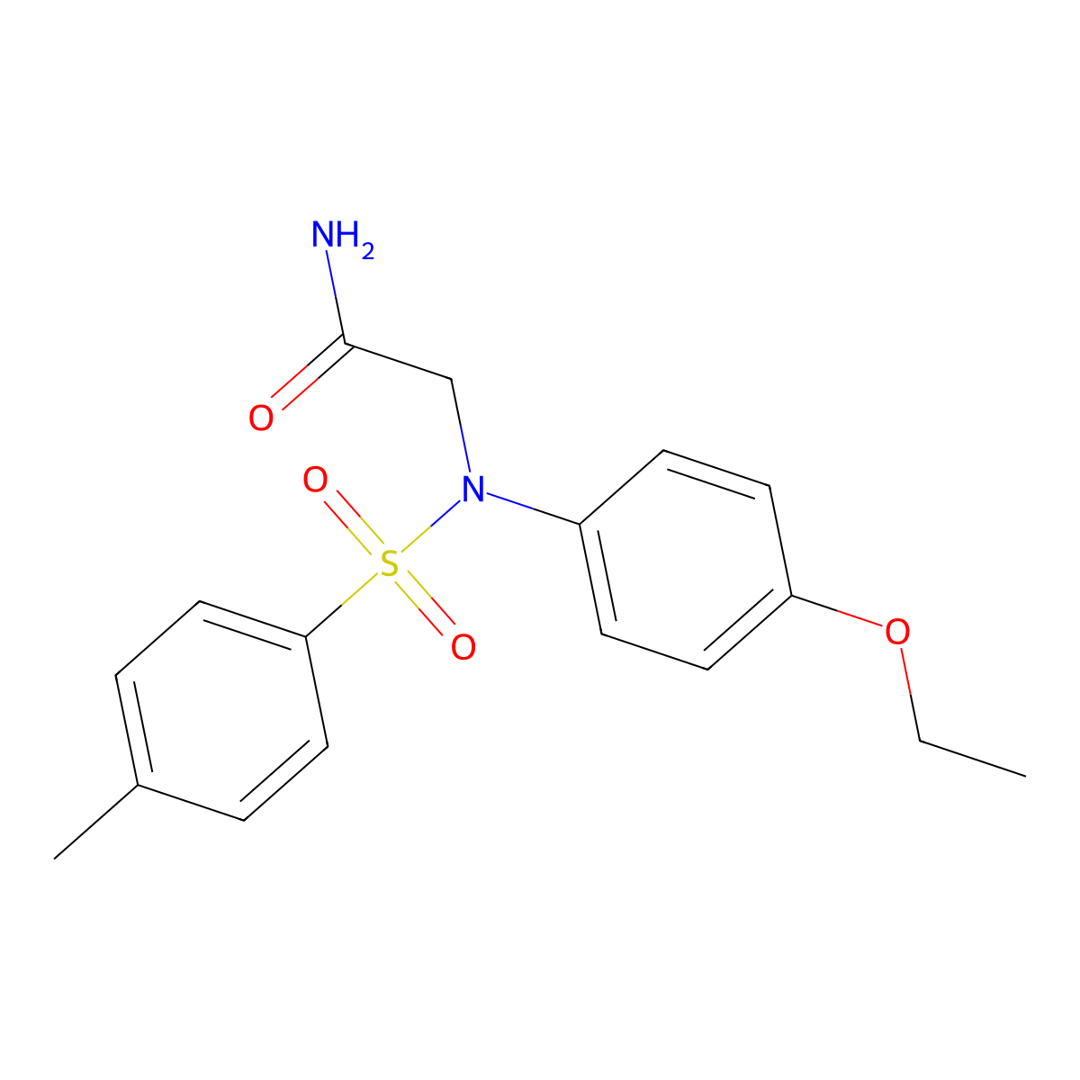 2-(4-ethoxy-N-(4-methylphenyl)sulfonylanilino)acetamide molecular structure, CAS 335415-32-2
