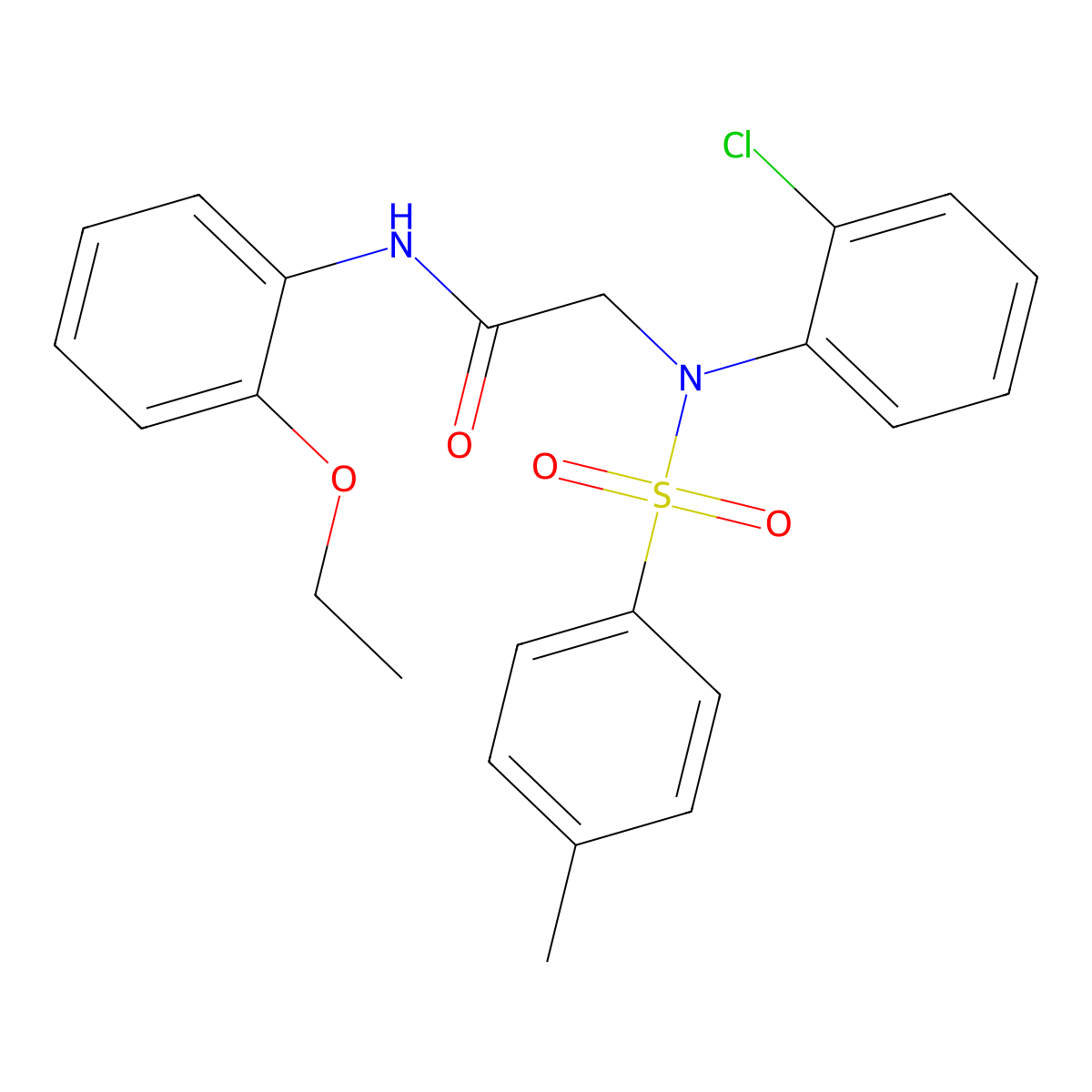 2-(2-chloro-N-(4-methylphenyl)sulfonylanilino)-N-(2-ethoxyphenyl)acetamide molecular structure, CAS 335415-80-0