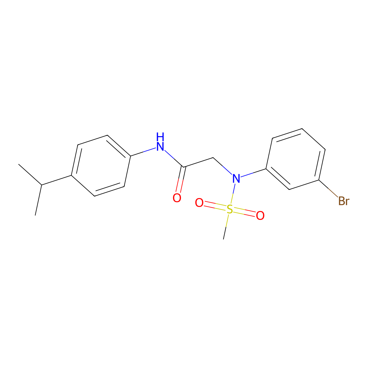 2-[3-bromo(methylsulfonyl)anilino]-N-(4-isopropylphenyl)acetamide molecular structure, CAS 335415-84-4