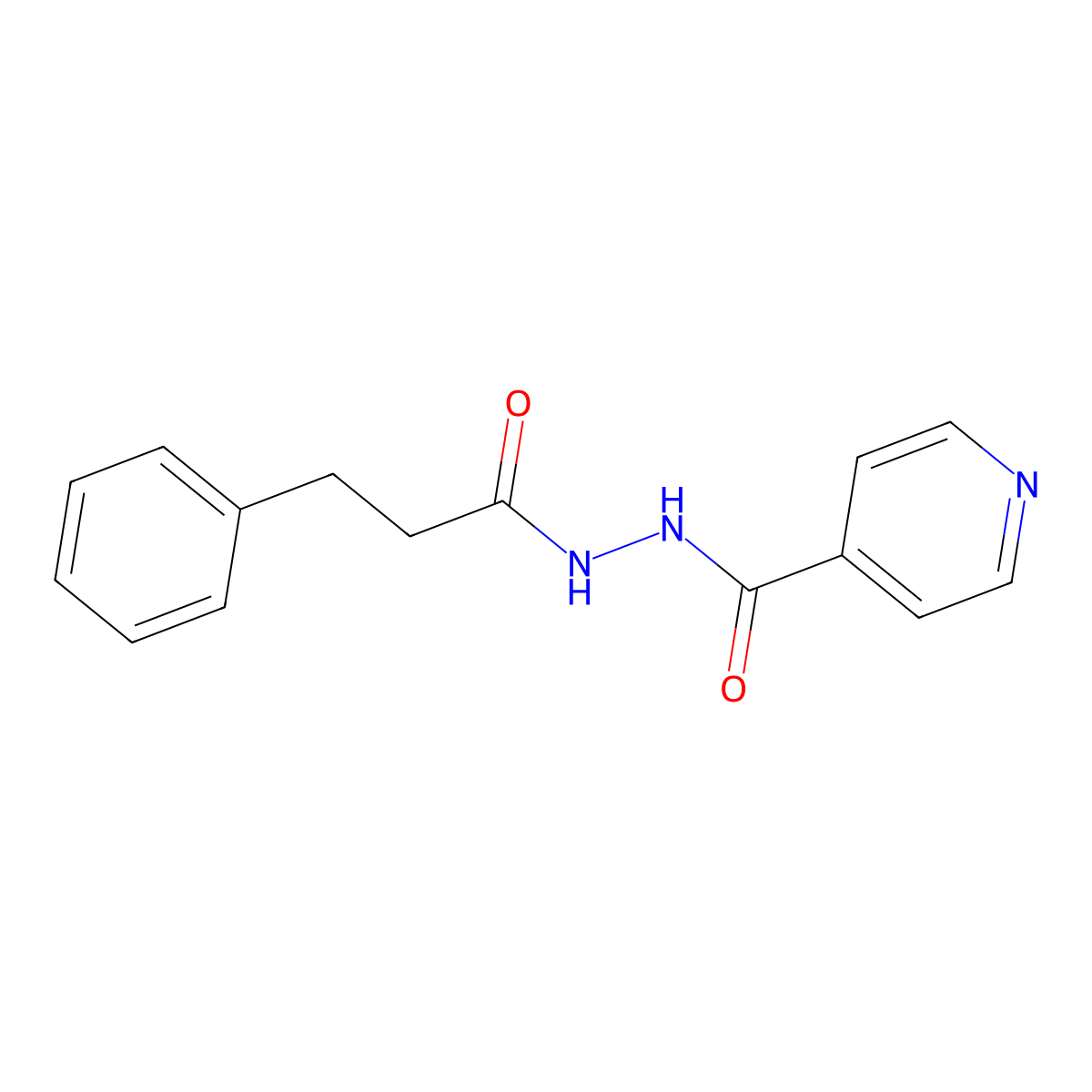 N'-(3-phenylpropanoyl)pyridine-4-carbohydrazide molecular structure, CAS 335416-65-4