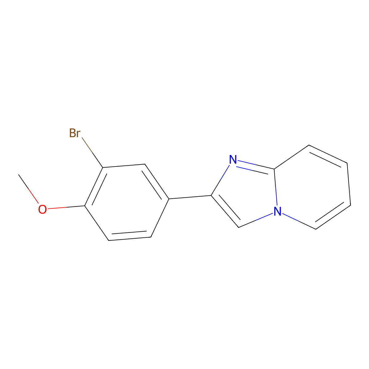 2-(3-Bromo-4-methoxyphenyl)imidazo[1,2-a]pyridine molecular structure, CAS 335418-52-5