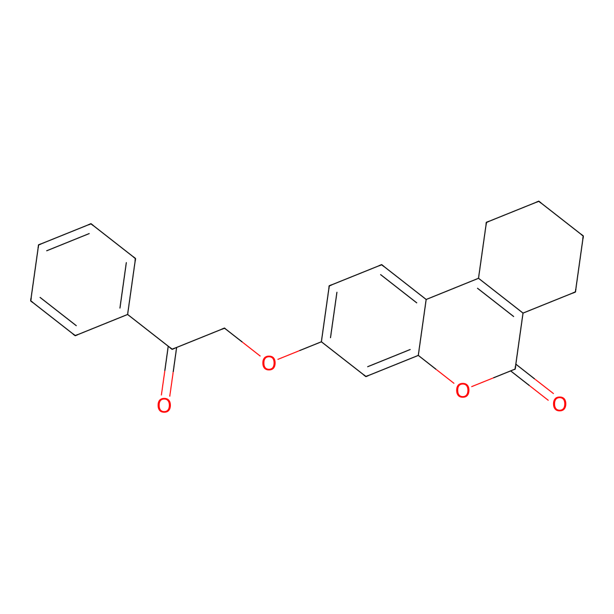 3-(2-oxo-2-phenylethoxy)-7,8,9,10-tetrahydro-6H-benzo[c]chromen-6-one molecular structure, CAS 335419-00-6