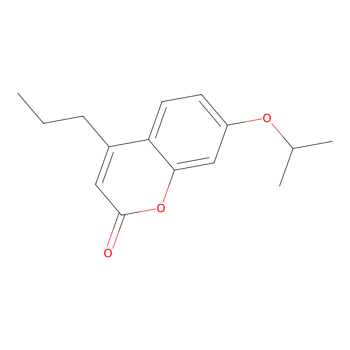 7-(propan-2-yloxy)-4-propyl-2H-chromen-2-one molecular structure, CAS 335419-07-3