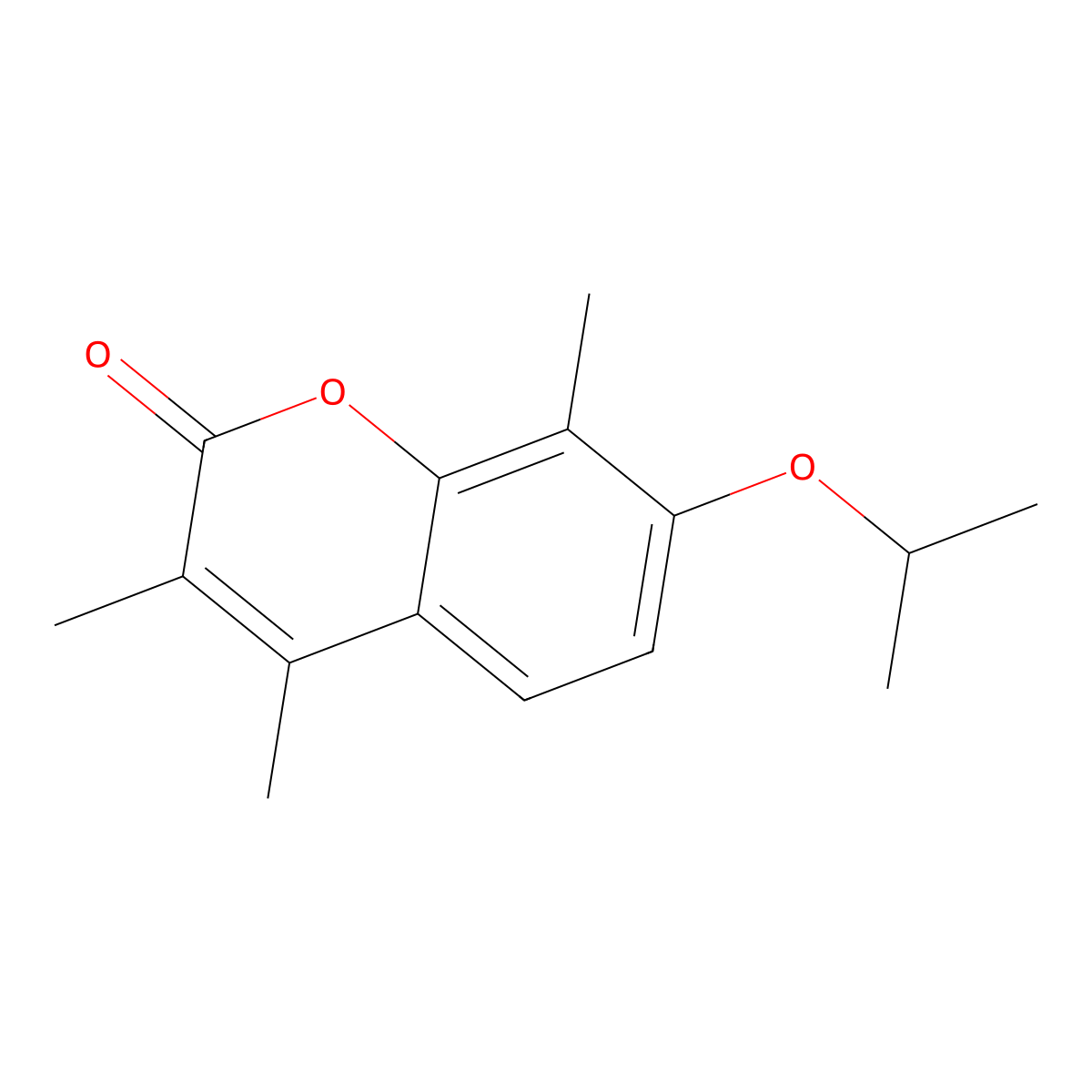 3,4,8-Trimethyl-7-propan-2-yloxychromen-2-one molecular structure, CAS 335419-09-5