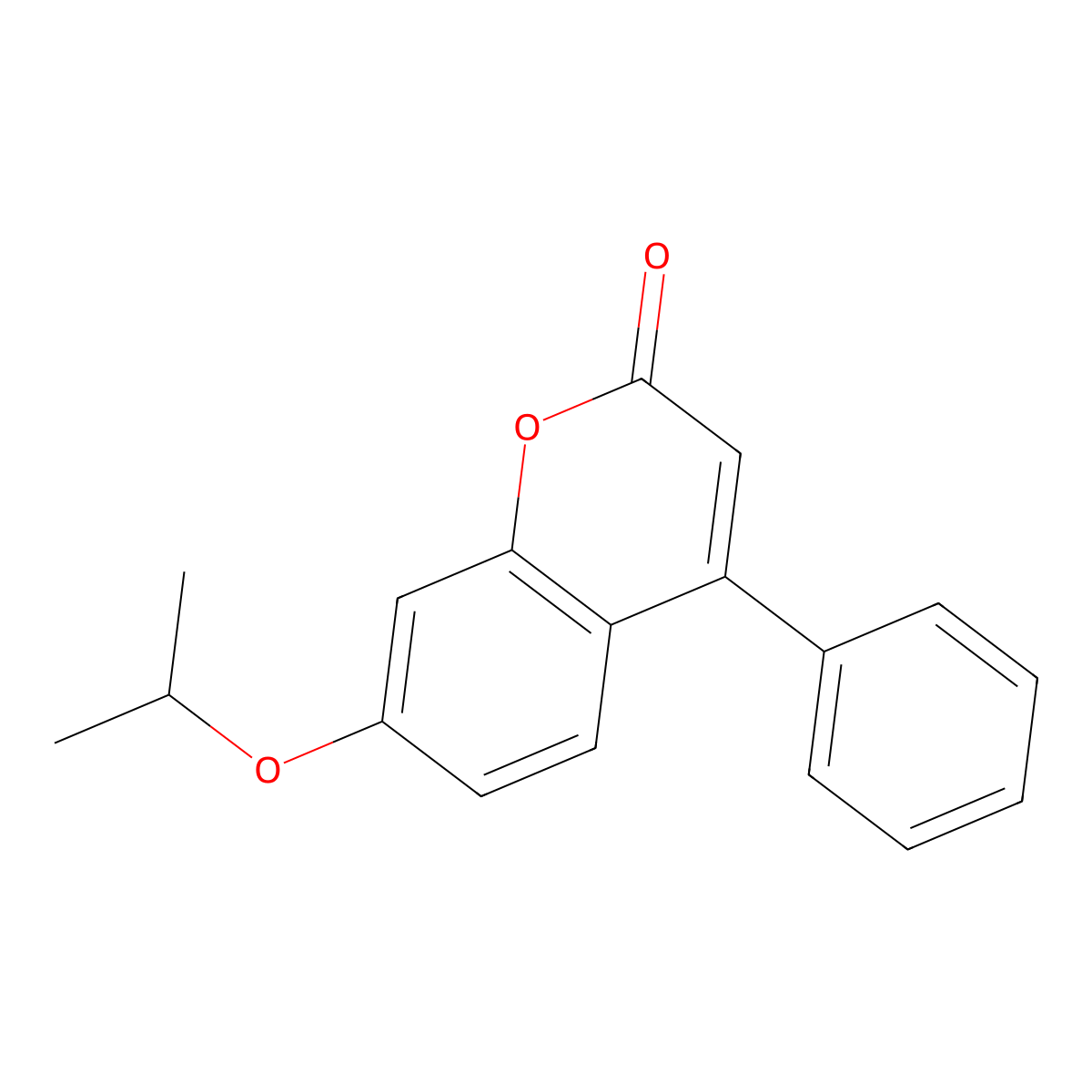4-Phenyl-7-propan-2-yloxychromen-2-one molecular structure, CAS 335419-17-5